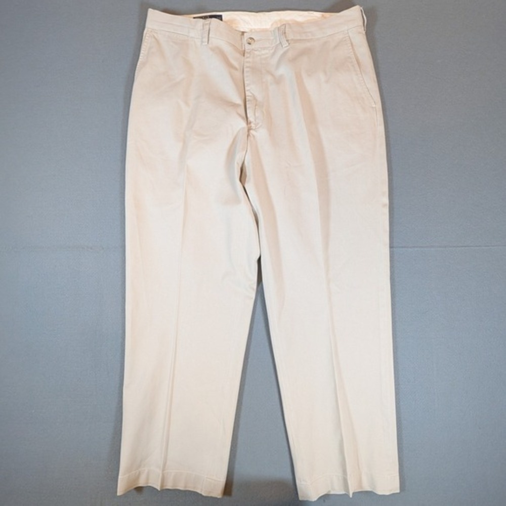 Polo Ralph Lauren Prospect Pant Mens 38x32 Flat‎ Front Casual Dress Khaki Preppy